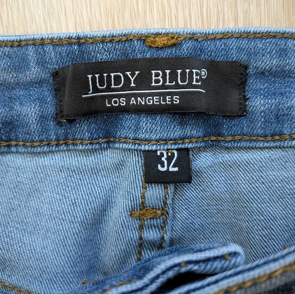 Judy Blue Jeans Women's 32 Medium Wash Distressed High Rise Stretch - Picture 3 of 10